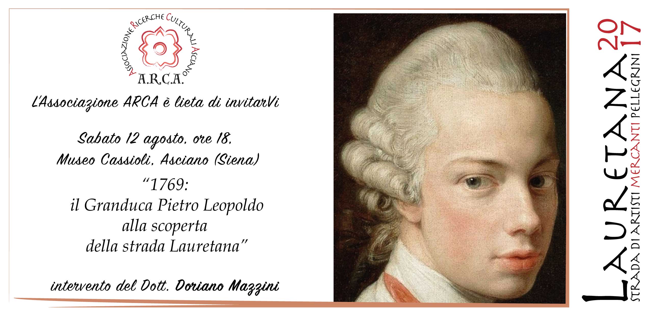 “1769: il Granduca Pietro Leopoldo alla scoperta della strada Lauretana”