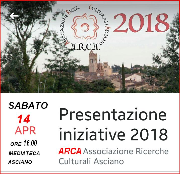 Presentazione attività 2018 – Sabato 14 Aprile – Mediateca Monicelli