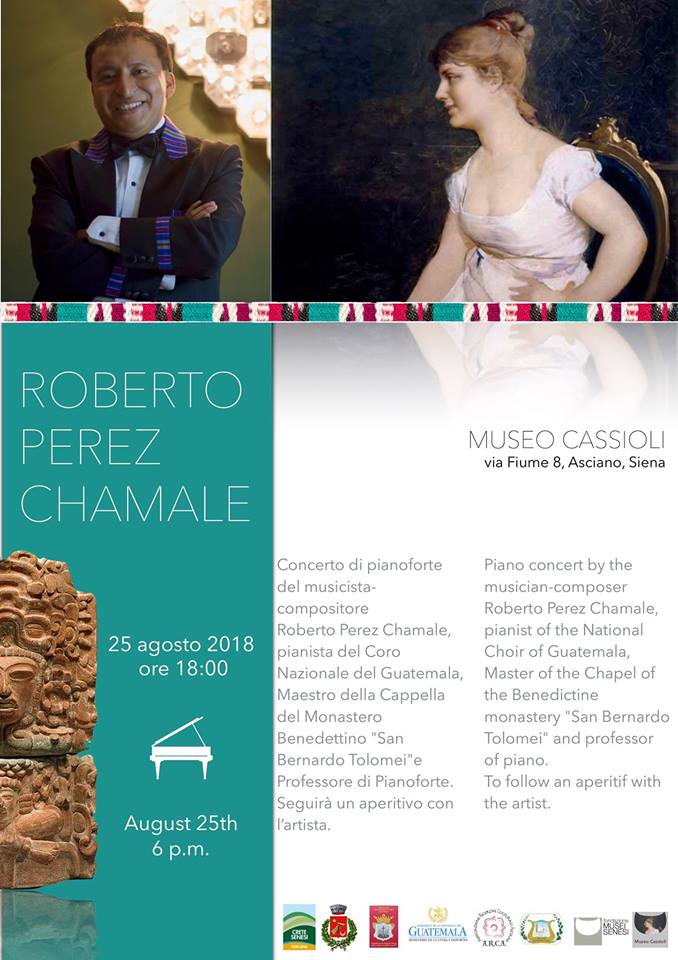 Concerto del pianista Roberto Perez Chamale – sabato 25 agosto ore 18:00 – Museo Cassioli – Asciano (SI)