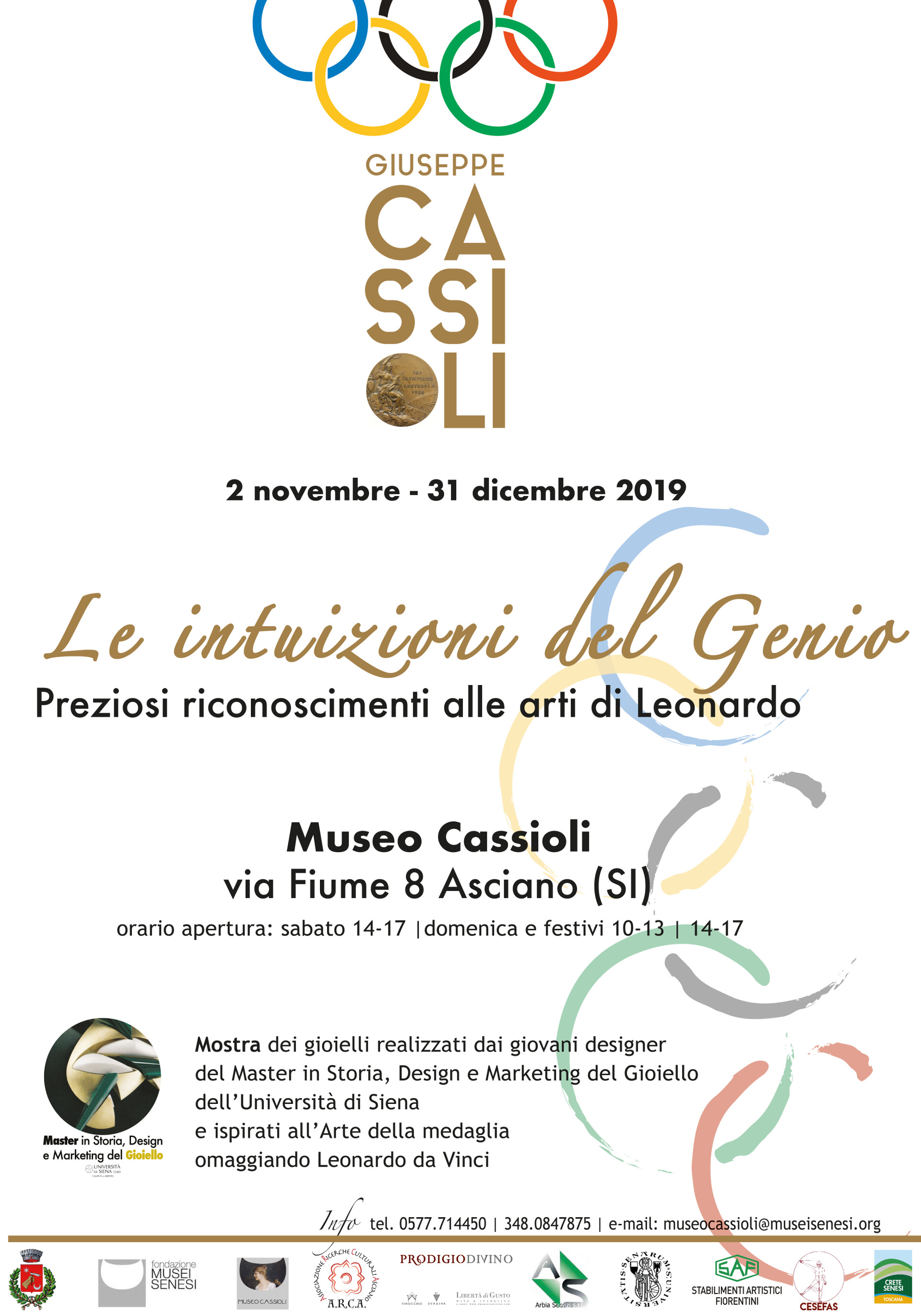 Le intuizioni del Genio. Preziosi riconoscimenti alle arti di Leonardo – sabato 2 novembre – ore 17:00 – Museo Cassioli – Asciano (SI)