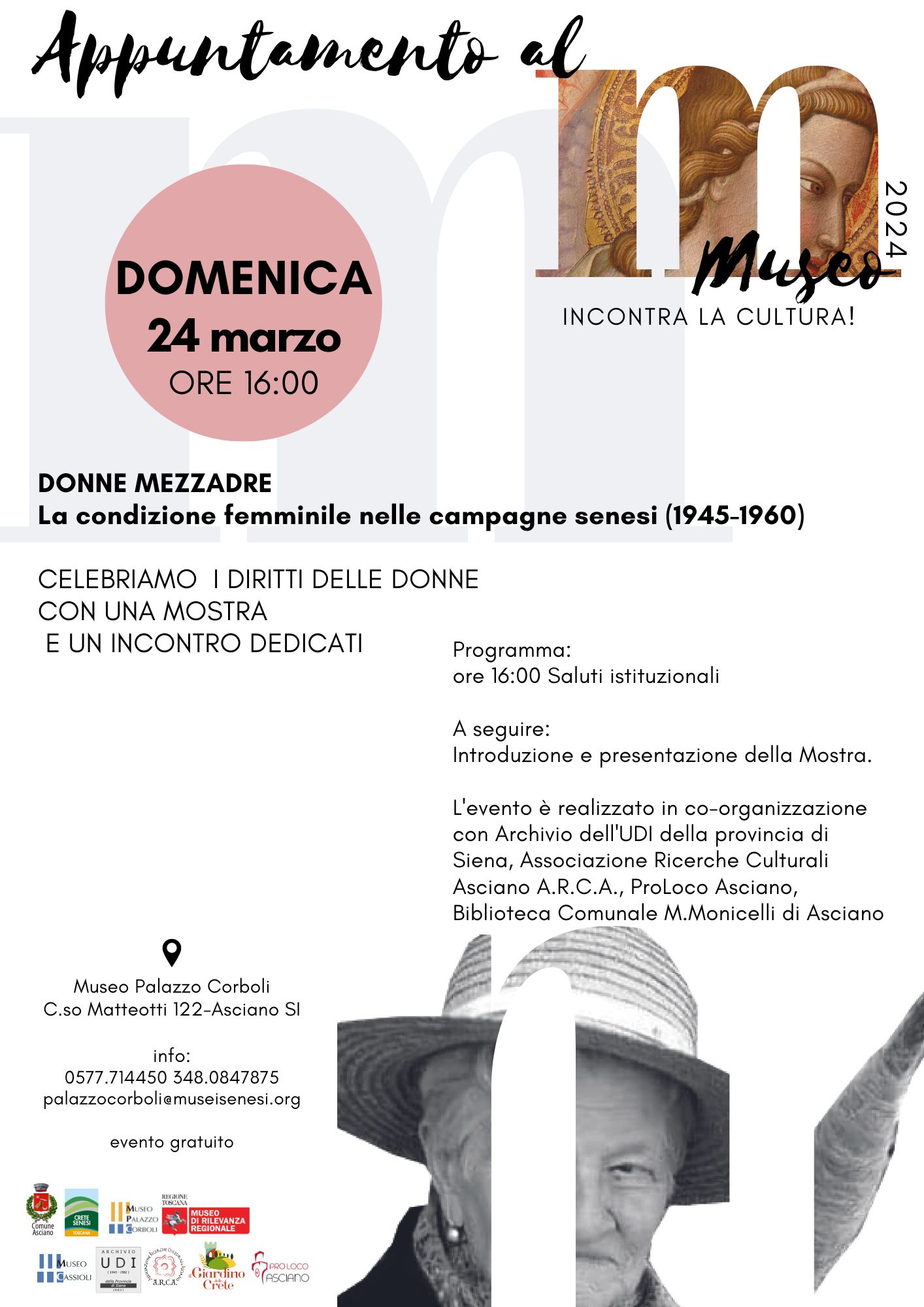 “DONNE MEZZADRE” la condizione femminile nelle campagne senesi (1945-1960) – Palazzo Corboli – domenica 24 marzo – ore 16:00